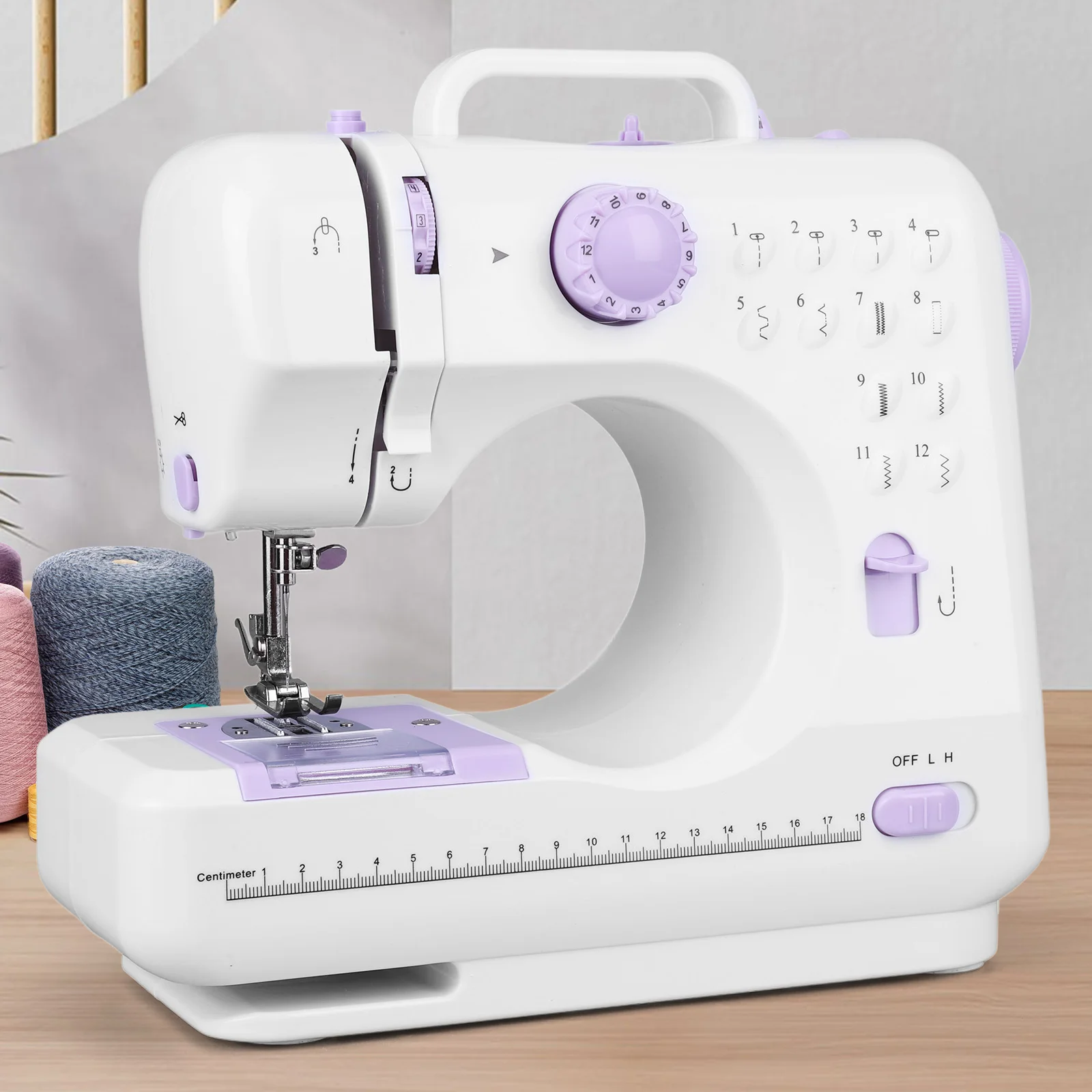 

Portable Electric Sewing Machine with Foot Pedal 12 Stitches Sewing Machine 505A Knitting Machine for DIY Home Sewing Mending