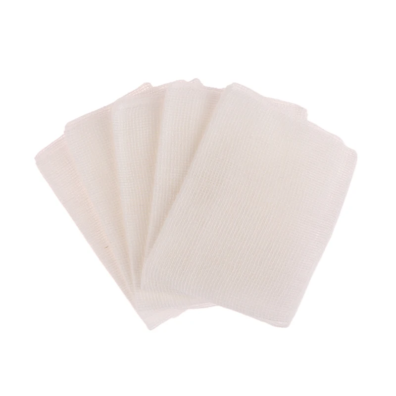 Medical Absorvente Algodão Gaze Pad, ferida Molho, Estéril Gaze Bloco, Kit de Primeiros Socorros, 8 Camadas, 5x7cm, 6x8cm, 8x10cm, 10x10cm, 5pcs por saco