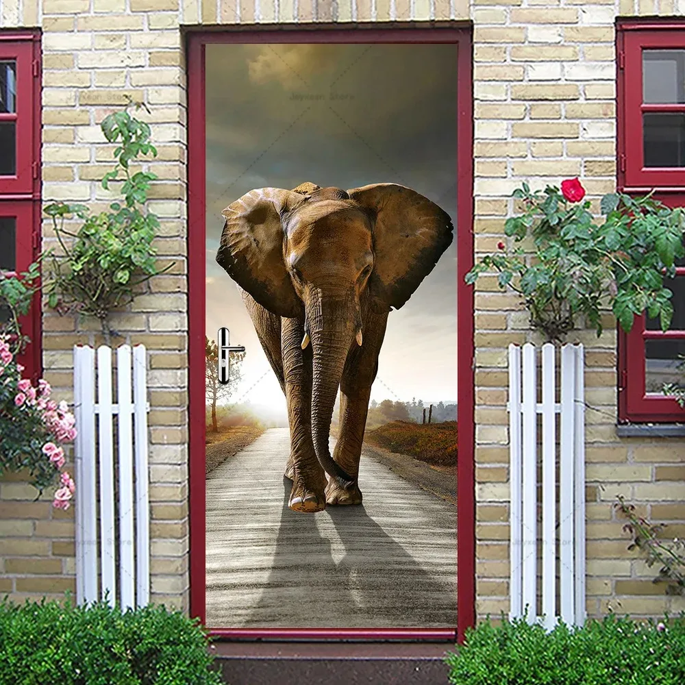 All Animal Door Stickers Can Be Customized with Patterns and Sizes. Vinyl PVC Waterproof