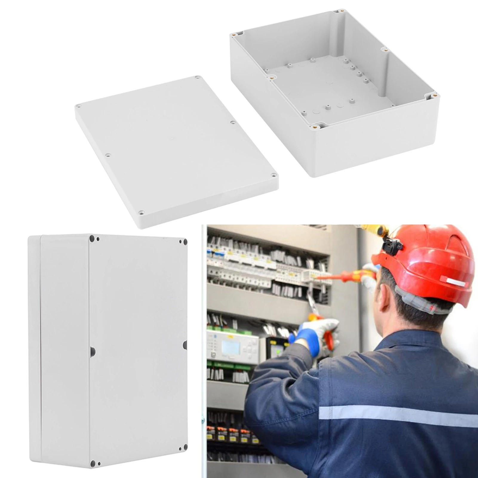 263*185*95mm Water resistant White Plastic Enclosure Project Case DIY Junction Box