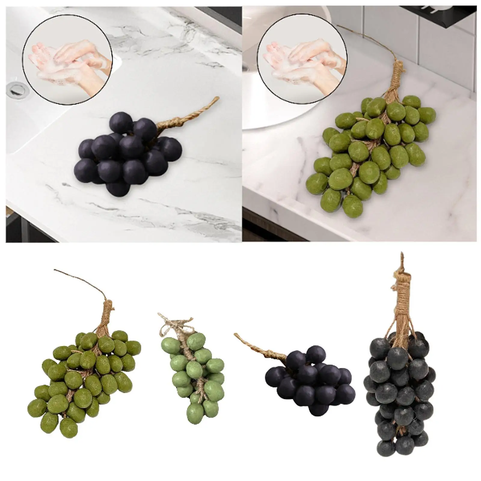 

Grape Shape Soap, Handmade Soap, Scent Hanging Decoration for Wife, , Family, Face Body Wash, Bathroom