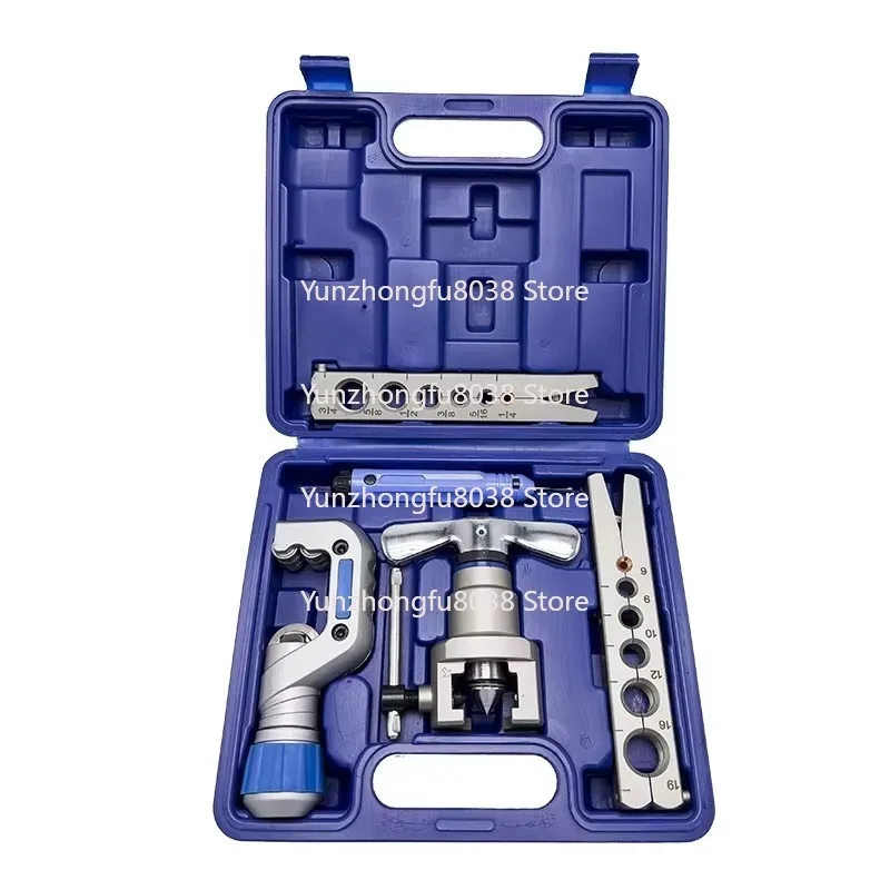 

Manual Copper Pipe Expander Kit for HVAC Refrigerant Line Repair with Interchangeable Molds