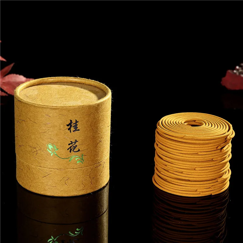 1Box Incense Coil Pure Natural Rose Osmanthus Lavender Chinese Medicine Indoor Aromatherapy