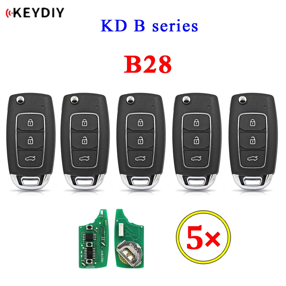 

Универсальный пульт дистанционного управления KD 5 шт./лот KEYDIY B series B28 с 3 кнопками для KD200 KD900 KD900 + URG200 KD-X2 mini KD