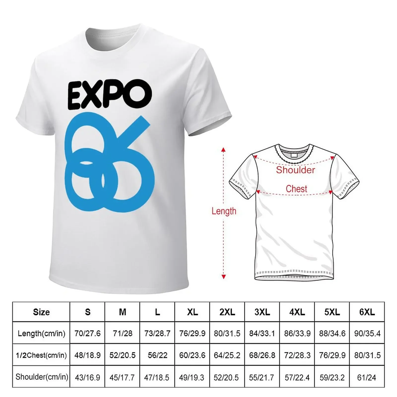 Expo 86 Logo T-Shirt oversized korean fashion fruit of the loom mens t shirts