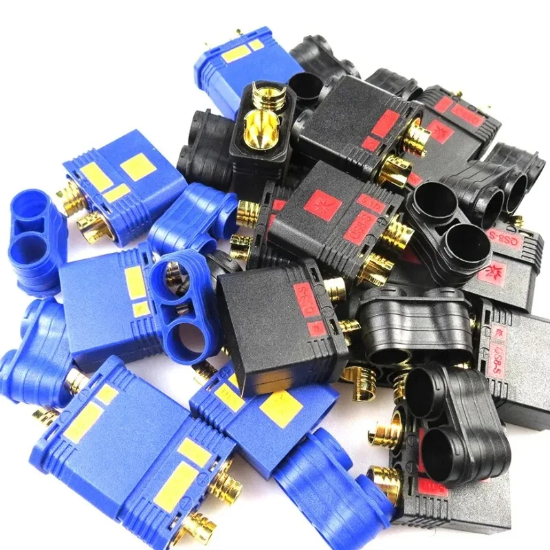 2/5 Pair QS8-S Heavy Duty Battery Connector Anti-Spark Gold Connector Large Power Plug for RC Plant Protection Drone Car Model