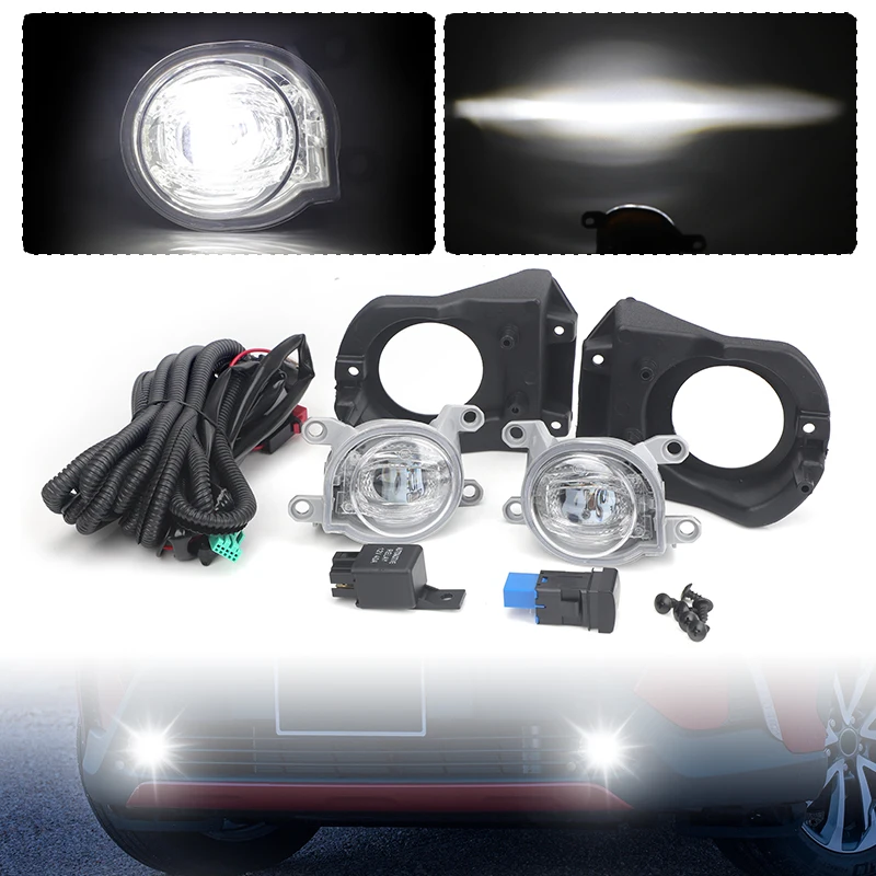 

Передние светодиодные противотуманные фары для Toyota Corolla Cross 2020-2023 12 В, дневные ходовые огни, противотуманные фары DRL с переключателем, противотуманные фары в сборе