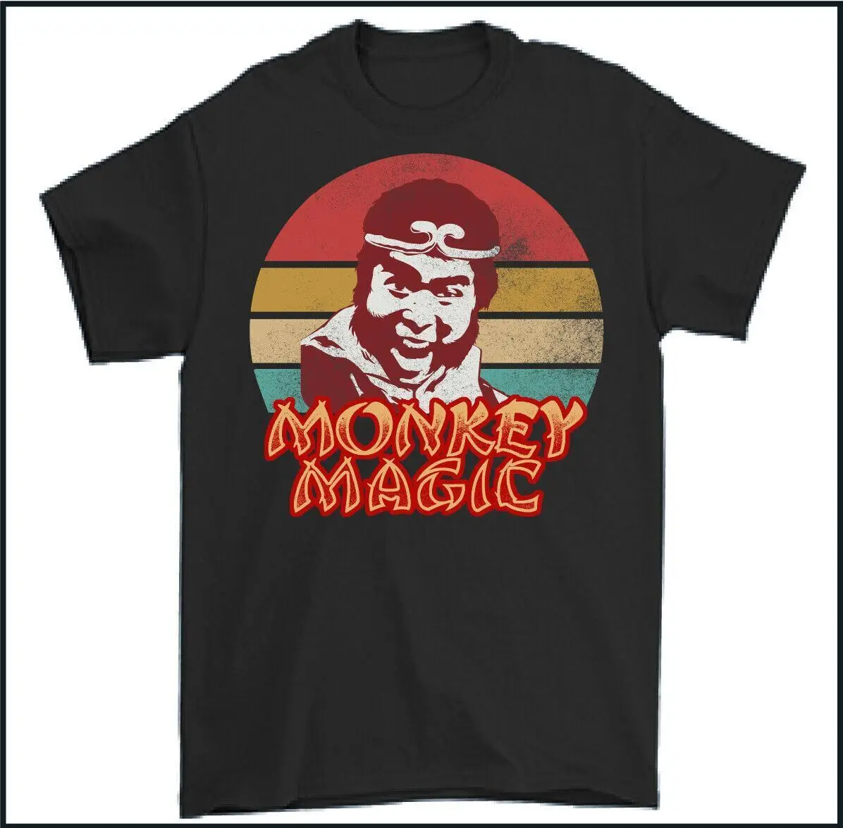 Retro Monkey Magic Men's T-Shirt - Chinese Fantasy TV Show, Martial Arts