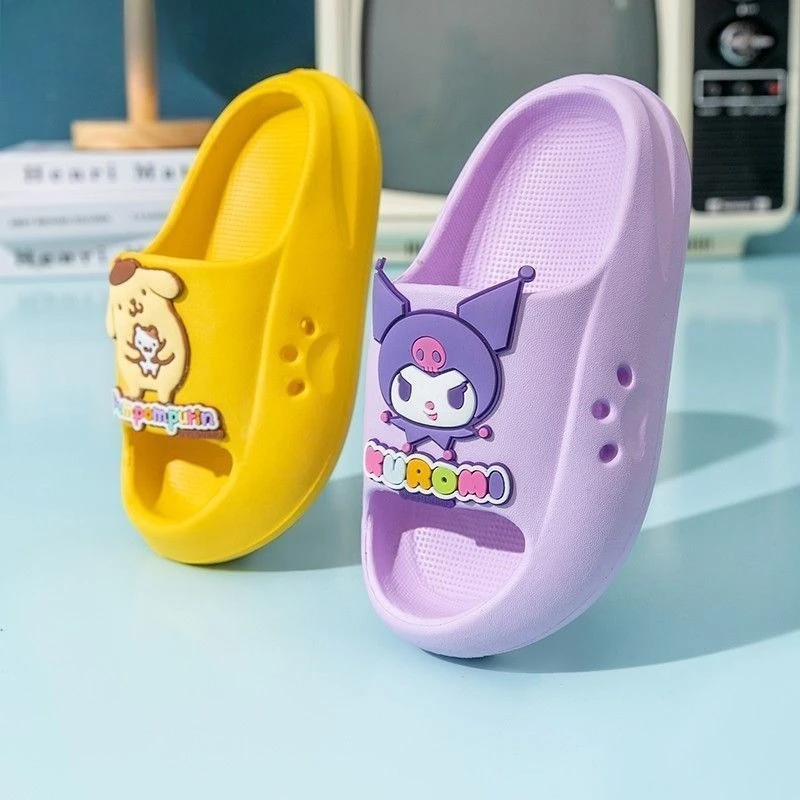 Cute Cartoon EVA Sandals Kawaii Skull Bow Design Summer Beach Slides Non Slip Soft Sole Pool Slippers For Women Teens Gift view 3