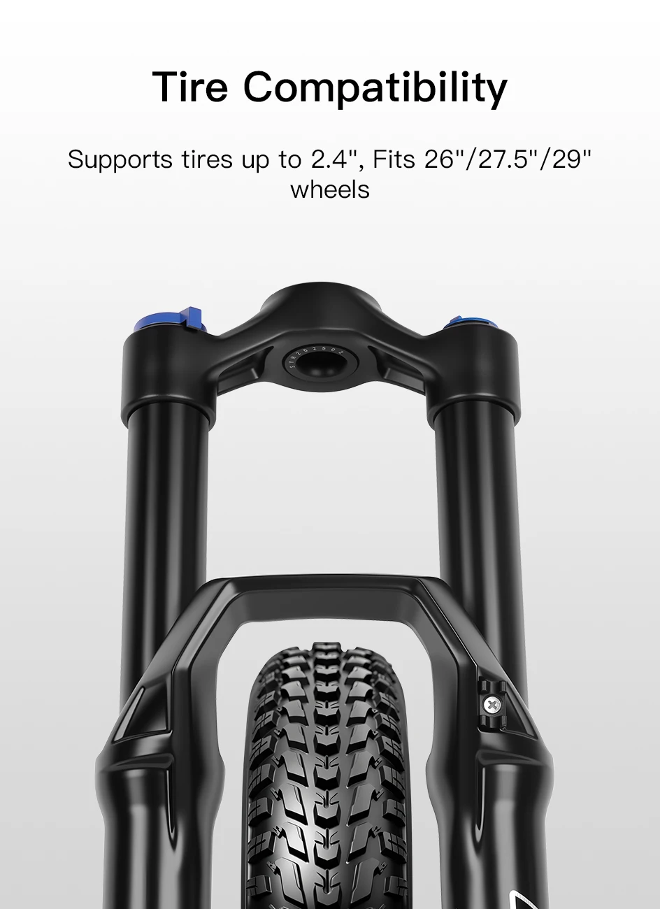 BOLANY 27,5 29er Luftgabel Fahrradaufhängung 9x100mm MTB Fahrrad Vorderstoßdämpfer 34mm Zwischenrohr Gabel Einstellbare Dämpfung Rebound – Detail 13