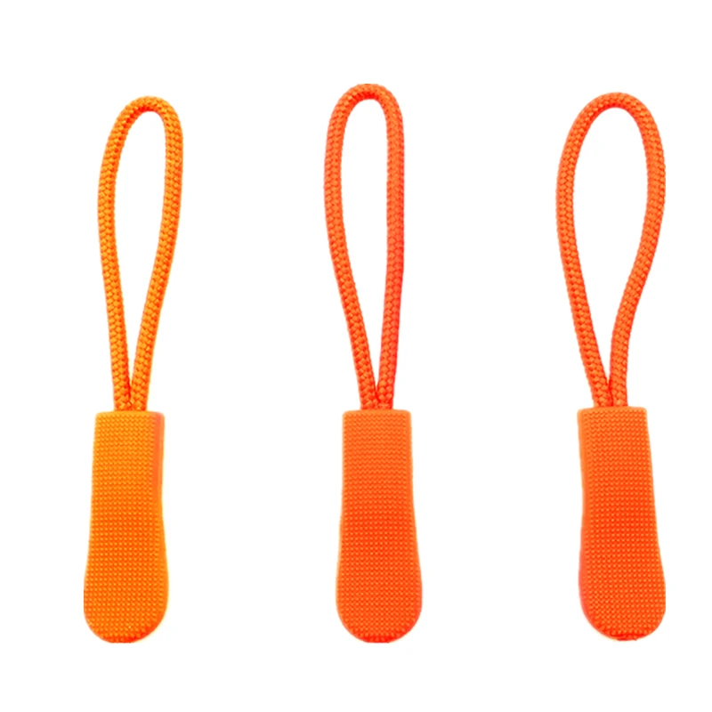 

Orange TPU Zipper Pull Replacement Zipper Tab Cord Zipper Puller For Bags Luggage Backpack Jacket 10pcs