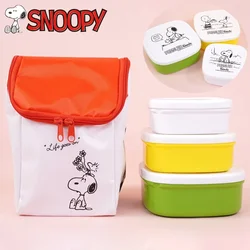 Snoopy Lunch Bag Set Cartoon Portable Lunch Bag Fruit Lunch Box Bento Box Kawaii Thermal Food Picnic Food Bags for Women Kids