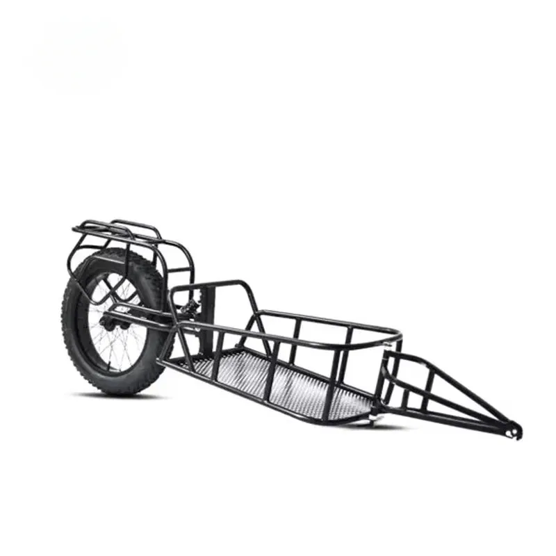 Bicycle Trailer, Mobile Cargo Carrier, Steel Frame, Maximum Load 80kg Convenient and Fast for Heavy Transportation
