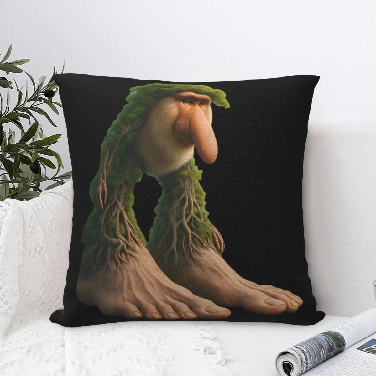 Brain Rot Brr Brr Patapim Square Pillow Case Cushions for Sofa Italian Meme Vintage Cushion Covers
