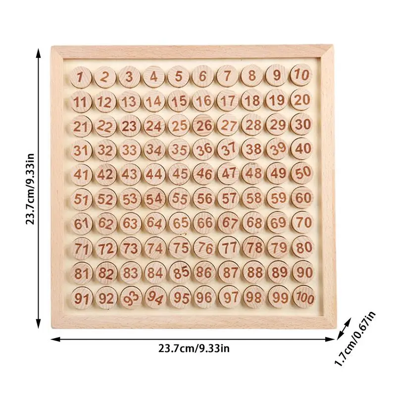 1-100 Continu Numbers Kids Kind Wiskunde Onderwijs Speelgoed Voor Kinderen Montessori Educatief Houten Digitale Board