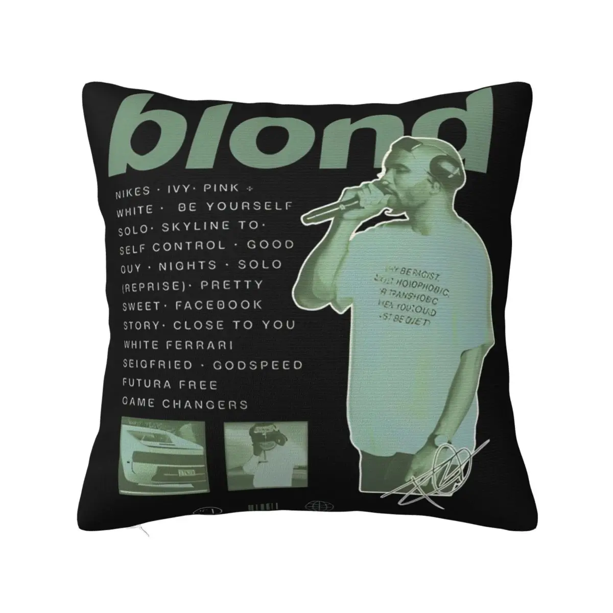 Decorative Pillow Cover Frank Oceans Blond Rappers Accessories Car Hip Hop Pillow Case Cover Zipper Multi Size