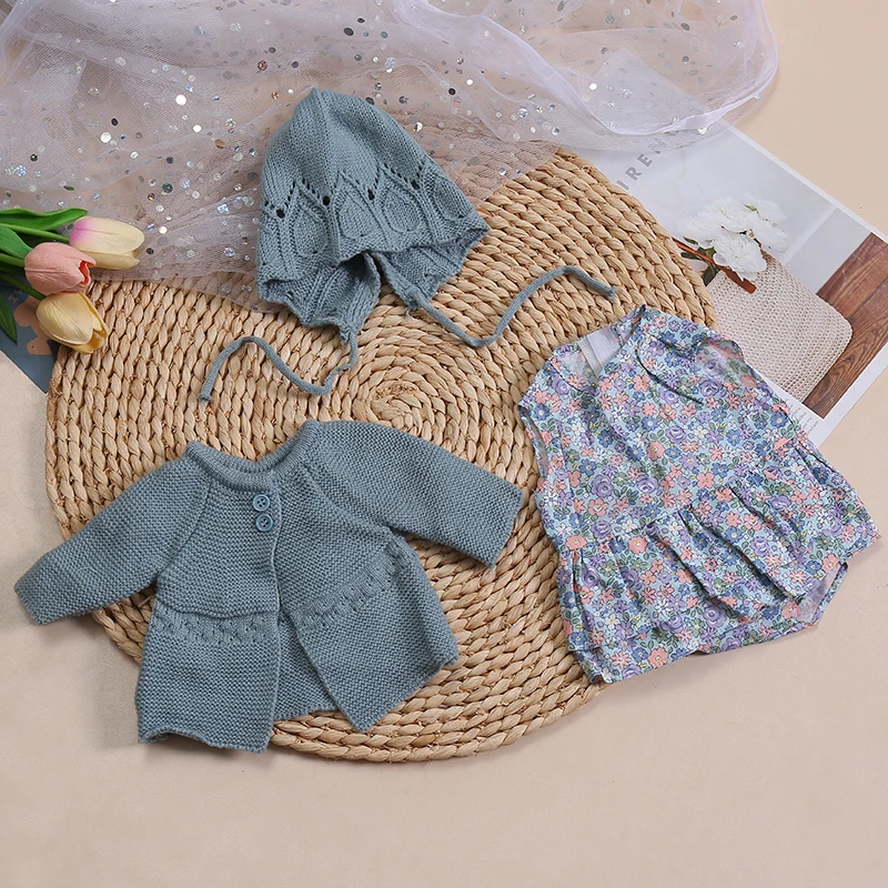 Puppenkleidung für 45 cm Babypuppen, DIY-Puppenzubehör für 45 cm große Puppen, Pullover, Overall, Kleidung für wiedergeborene Babypuppen