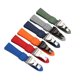 20MM 22mm Black Orange Red Armygreen High Quality Fluoro rubber watch strap For Tudor BLACK BAY With Men's FKM Watchband