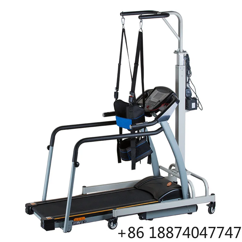 Electric Weight Loss Gait Trainer With Handrails Jogging Table Walking Rehabilitation Treadmill