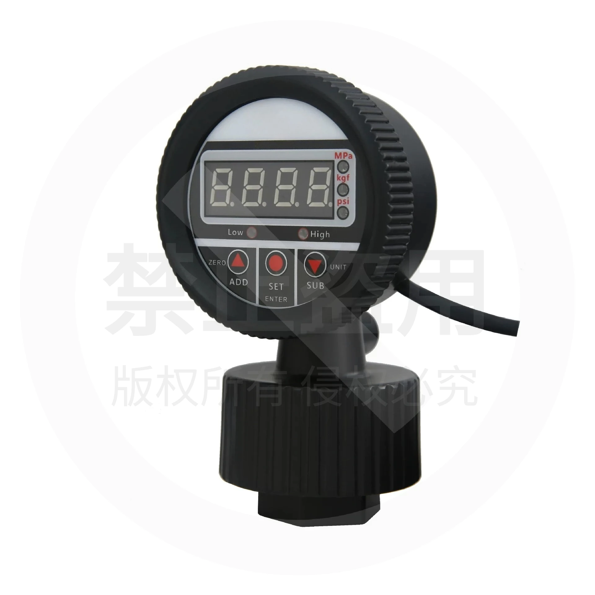 hot P-ZD25AP-050k-GRS PIONEER Electroplating Filter RS485 Communication PP Diaphragm Digital Pressure Gauge