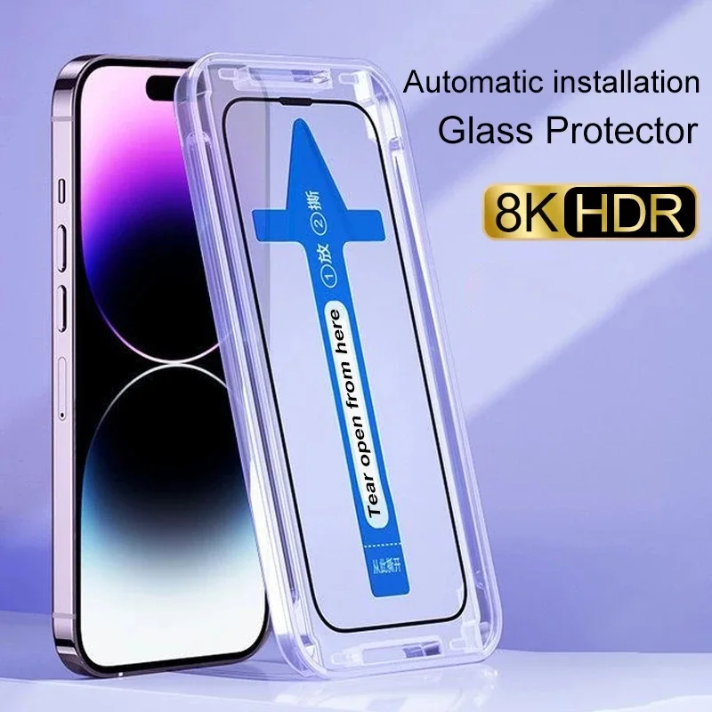 

For Xiaomi 13 Lite 14 Pro 12 12S 12X Tempered Glass Film Mi Note 10 10Pro 11 Ultra Screen Protector With utomatic Installer Tool