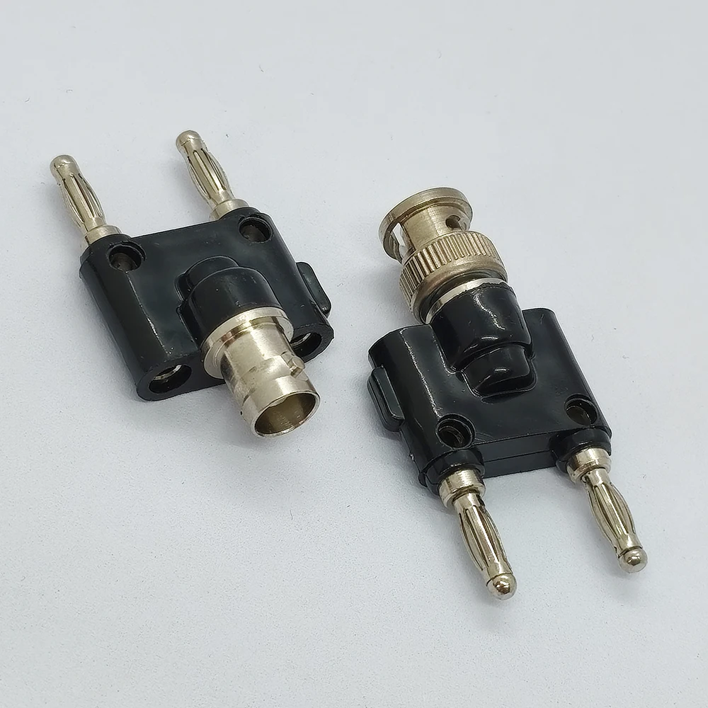 1 Stück Adapter BNC auf 4 mm Bananenstecker und Buchse, RF-Anschluss, Koaxial-Testkonverter – Detail 2