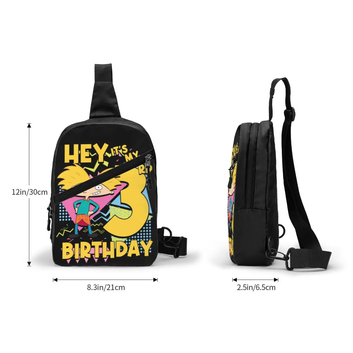 Niestandardowe Hey Arnold animowane Anime Helga Pataki chusta na klatkę piersiową Crossbody torba męska modny plecak na ramię na rower kempingowy