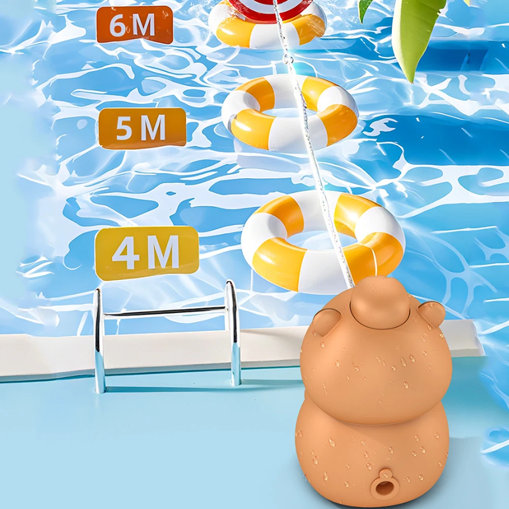 

3pcs/set Cartoon Capybara Water Spray Toy Long Range Small Capybara Bath Toy Portable Press Type Capybara Water Fighting Toys