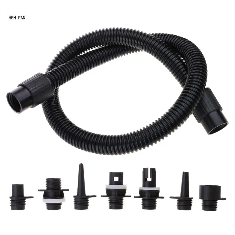 Inflatable Boats Pumps Air Hose Inflatable Pumps Extension Tube with 7 Nozzle M89D