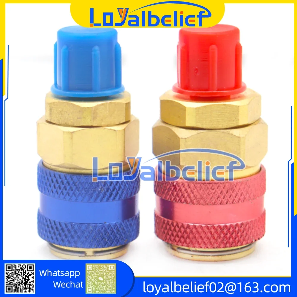 

R134A For Car Quick Coupler Connector Adapters AC Refrigerant Adjustable AC Manifold Gauge
