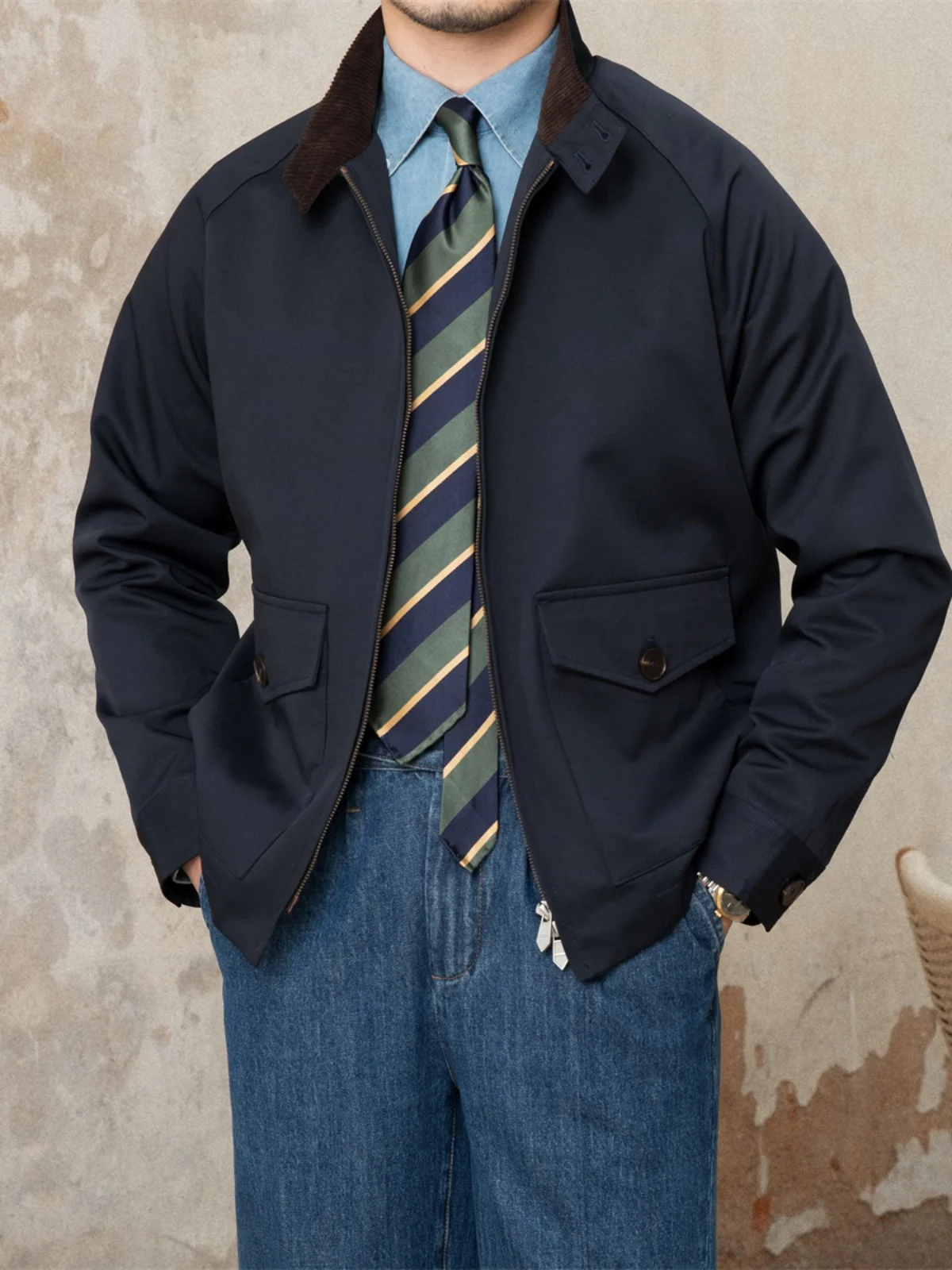 

Мистер Футболка с оленем, осень-зима, повседневная футболка с воротником-стойкой, винтажная водонепроницаемая теплая мужская модная хлопковая смесь