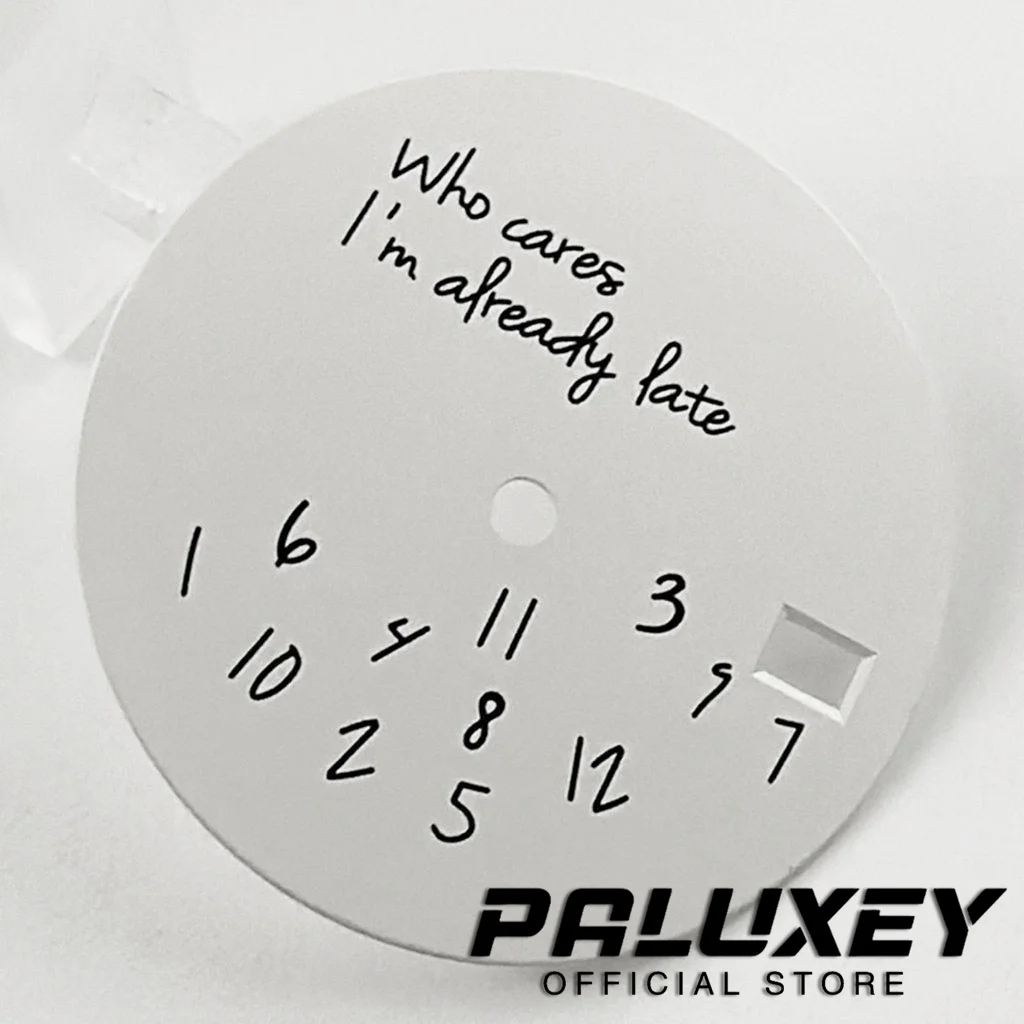 28.5mm New Log Modified Watch Face Watch Dial For NH35 4R35 Movement Who Cares Lt's Already Late Watch Accessories