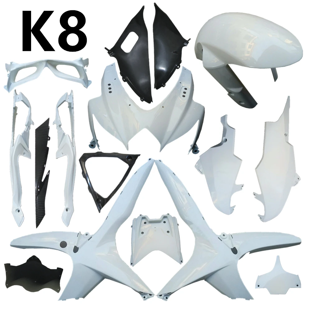 Motorcycle For Suzuki GSXR600-750 GSXR750 K8 2008 2009 2010 Bodywork Fairing Components Injection ABS Unpainted Plastic Parts