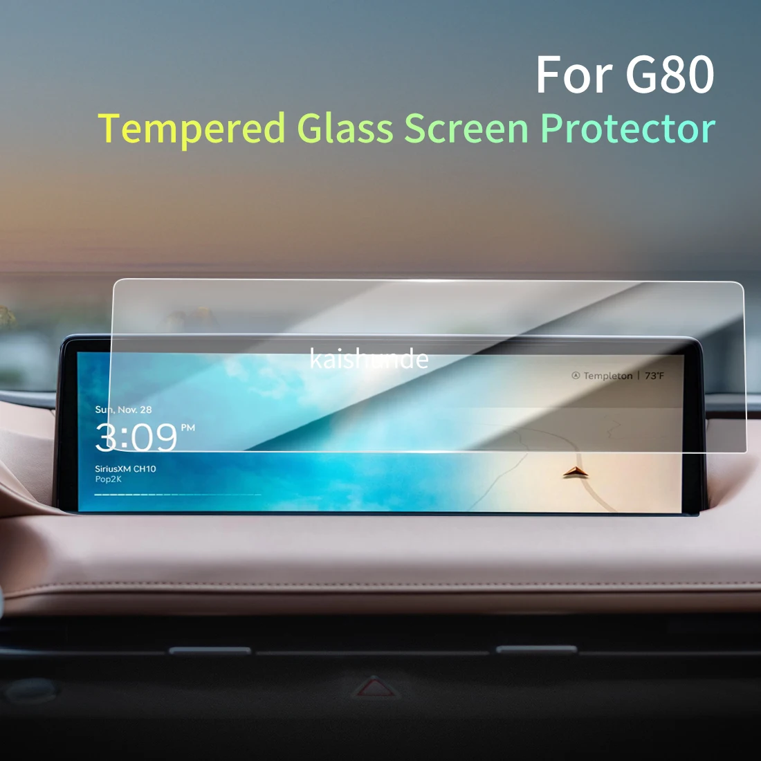 Car Stickers Meters Protector For23 Genesis G80 Tempered Glass Protective Film Display Navigation Vehicle