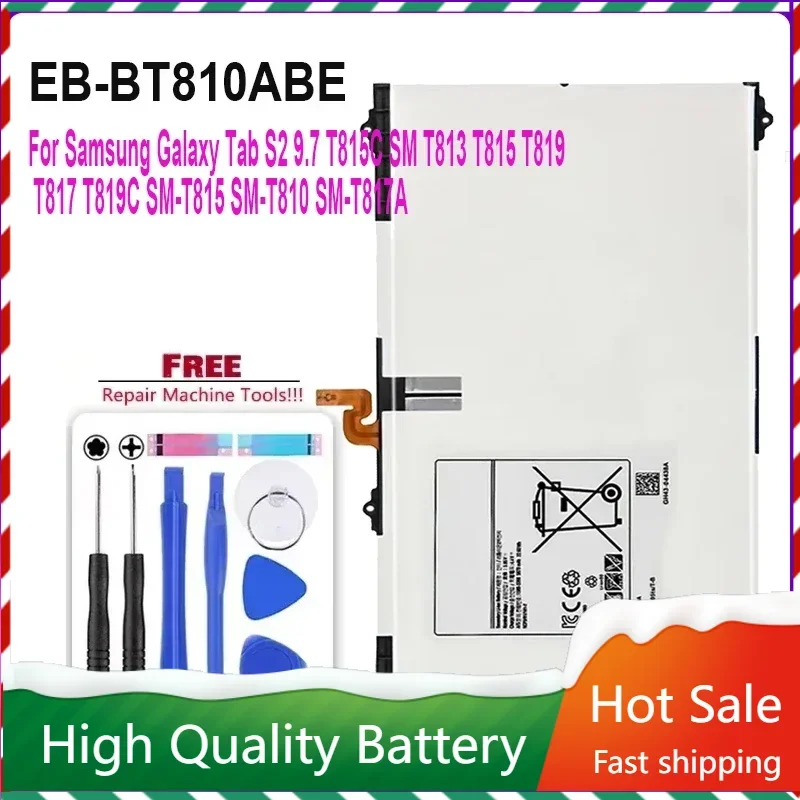 Baterai Tablet untuk Samsung Galaxy Tab S2 9.7 T815C SM T813 T815 T819 T817 T819C SM-T815 SM-T810 baterai EB-BT810ABE SM-T817A