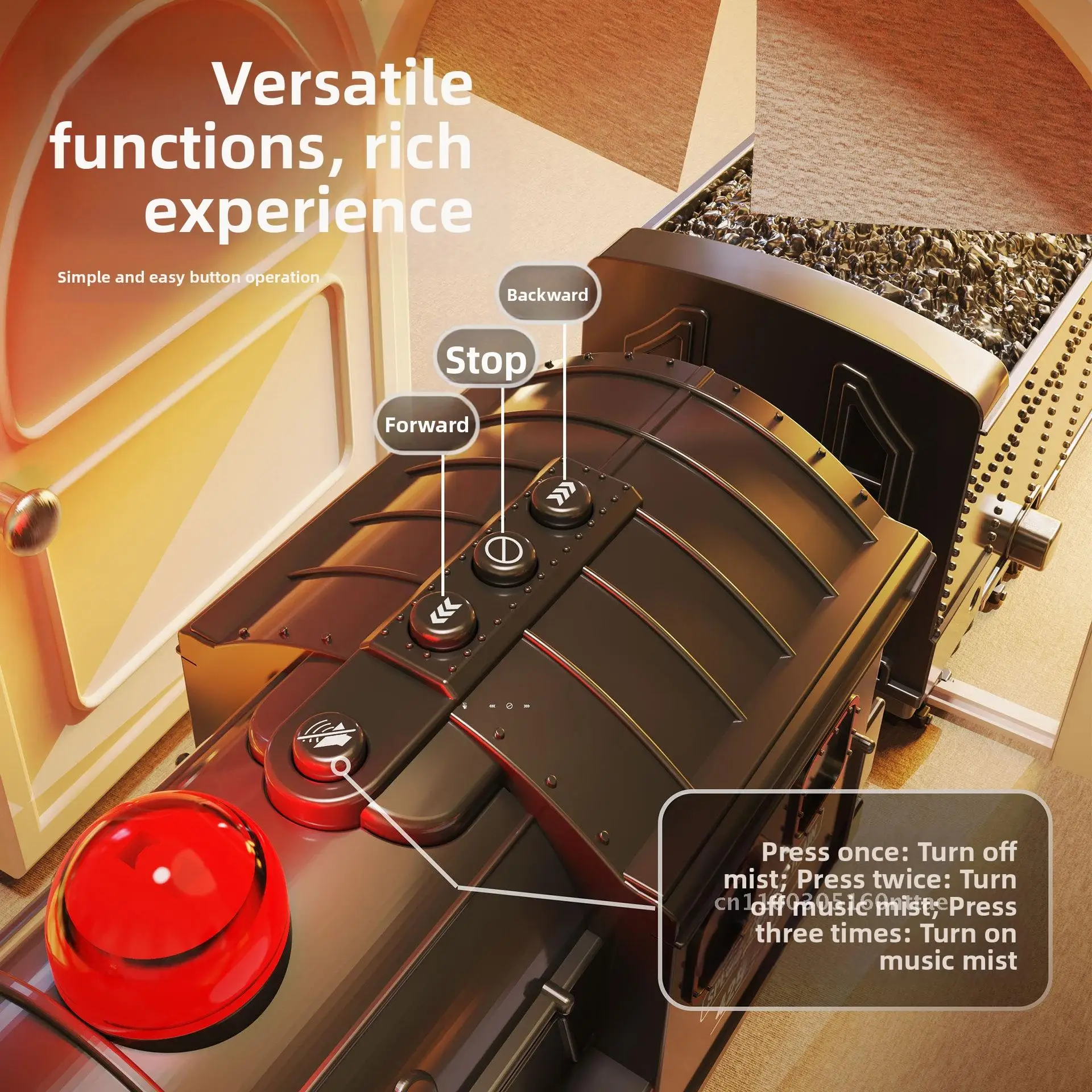 Conjunto de brinquedos retrô de trem a vapor, simulação elétrica, modelo de brinquedo de trem pequeno