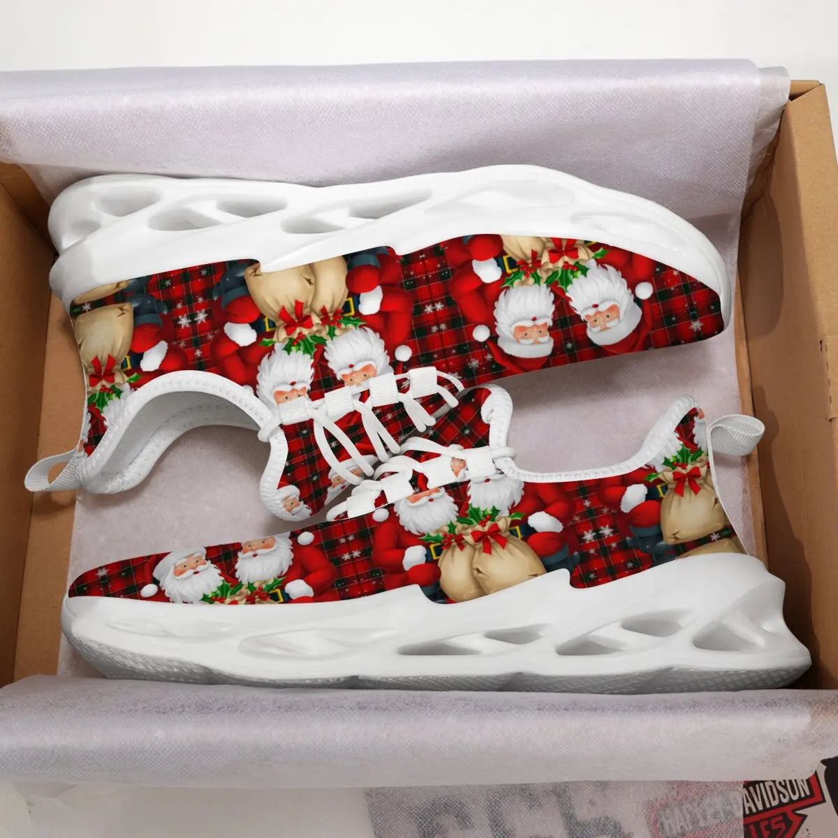 المتسكعون المرأة عيد الميلاد ثلج الجرافيك طباعة الدانتيل متابعة جولة T المرأة أحذية فلكنيز قماش المرأة حذاء مسطح Zapatos #4