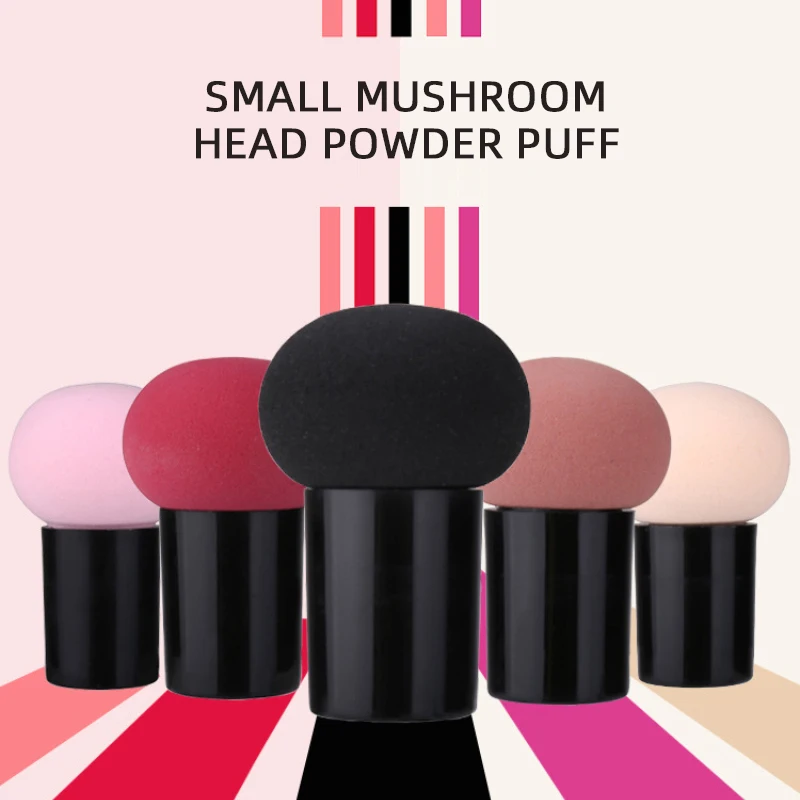 Round head small mushroom head puff sponge makeup tool gourd do not eat powder air cushion BB and wet dual-use