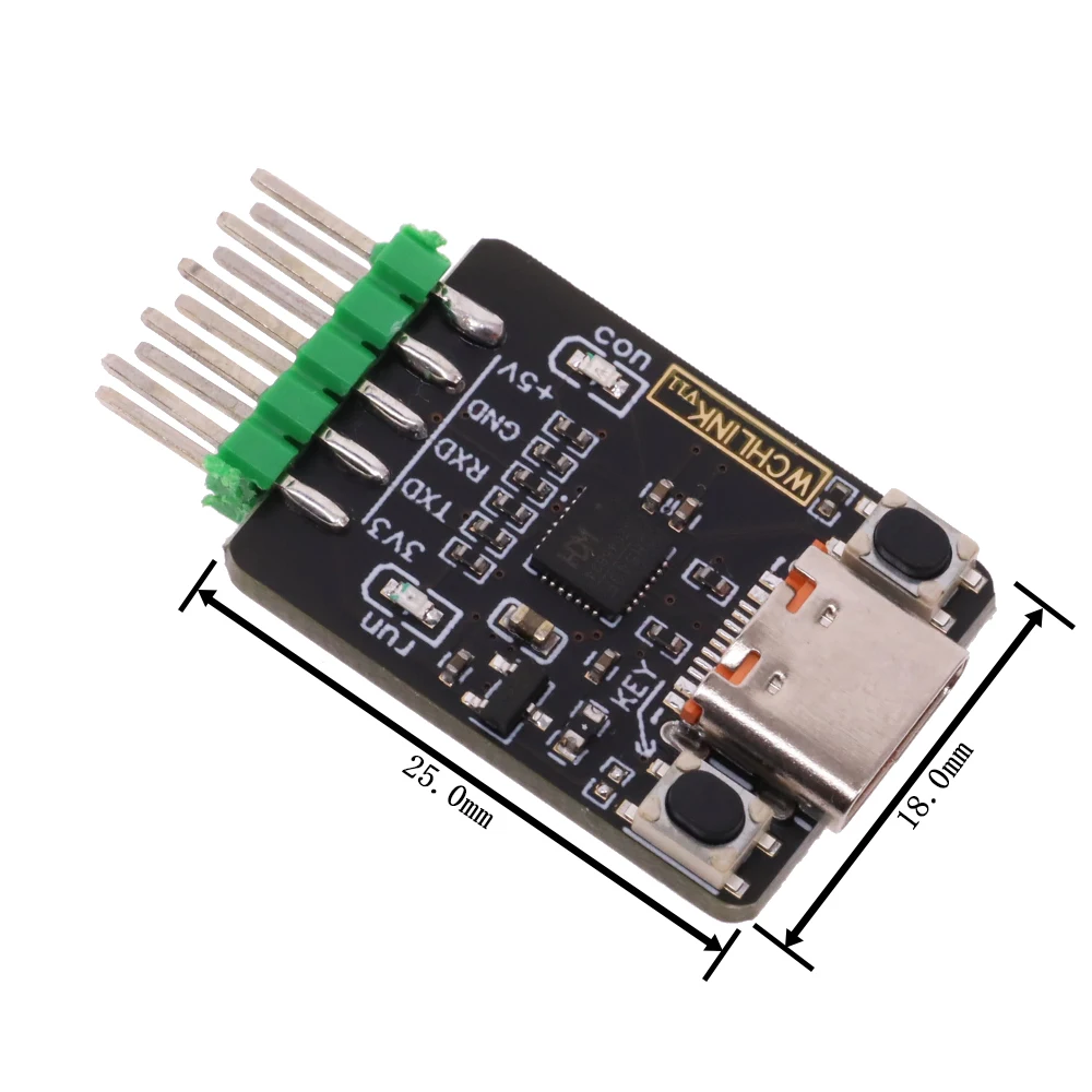 Wchlink Mini CH549F Daplink يدعم مجموعة كاملة من شرائح ARM الأساسية SWD TYPE-C/مع المنفذ التسلسلي RISC-V 3.3 فولت/5 فولت Wch-link