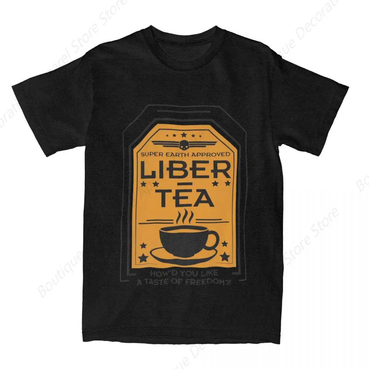 Game Helldivers 2 Liber-Tea Men Women T Shirt Liber Tea Accessories Vintage Tees T-Shirts Pure Cotton Original Clothes