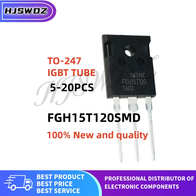 5~20PCS FGH15T120SMD FGH15T120 SMD TO-247 IGBT transistor for Solar inverters Best quality
