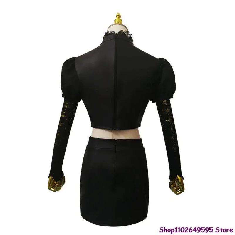 女性のためのレトロなコスプレコスチューム,女性のためのゲーム愛好家のためのコスチューム,人形,アニメ,9種類のキツネ,セクシーな衣装,ハロウィーンのユニフォーム,黒