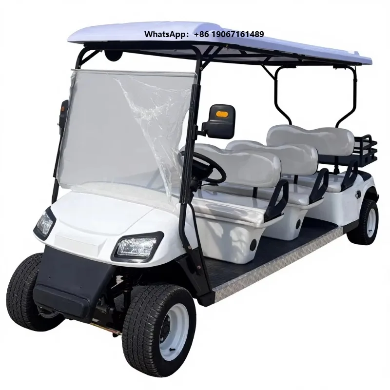 Electric 6 Seater Forward Facing Aluminium Off-Road Street Use Customizable CE Certified 15-20 Grade Ability Golf Cart LXM