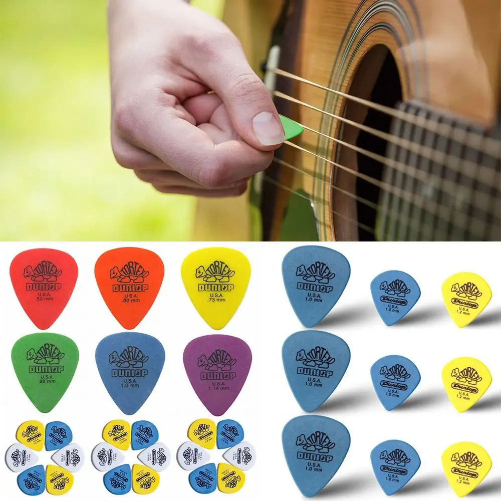 

10Pcs ABS Material Multicolors 0.5mm/0.6mm/0.73mm/0.88mm/1.0mm/1.14mm Music Picks Guitar Accessories Triangle Picks Guitar Picks