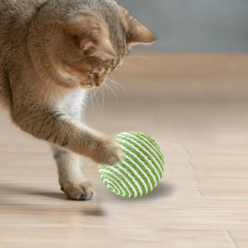 Cat Scratcher Sisal Sisal Cat Scratching Ball With Bell Wear-Resistant Funny Cat Scratching Board Cat Ball Toy Scratcher Toy Cat