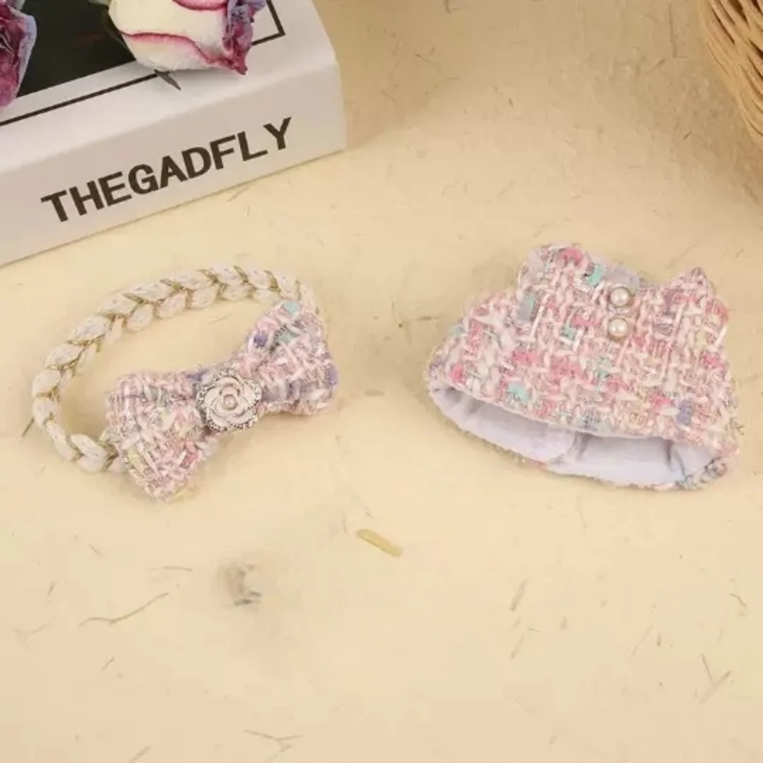 For Labubu 17cm Idol Doll Luxury Clothes Outfit Black Dress Set Labubu V1V2V3 Mini DIY Doll Clothing Bag Shoes Accessories