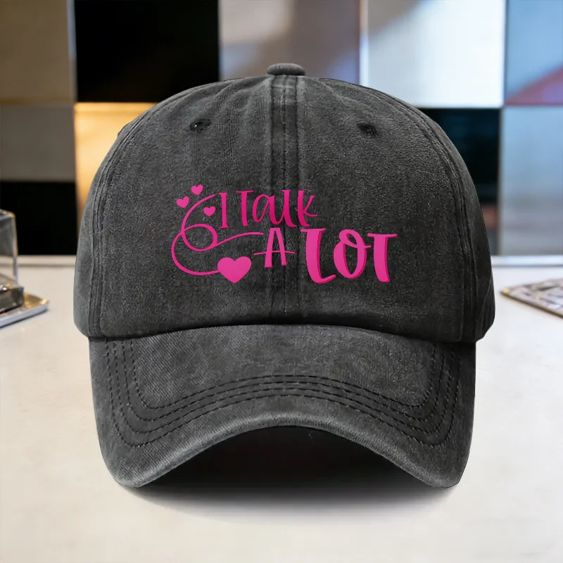 1 Piece, Adjustable Denim Baseball Cap with the Phrase 