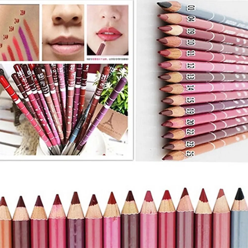 12 pezzi/set matite per ragazza 15 cm pezzi professionali pezzi set di colori per strumenti matita per labbra matita per labbra impermeabile