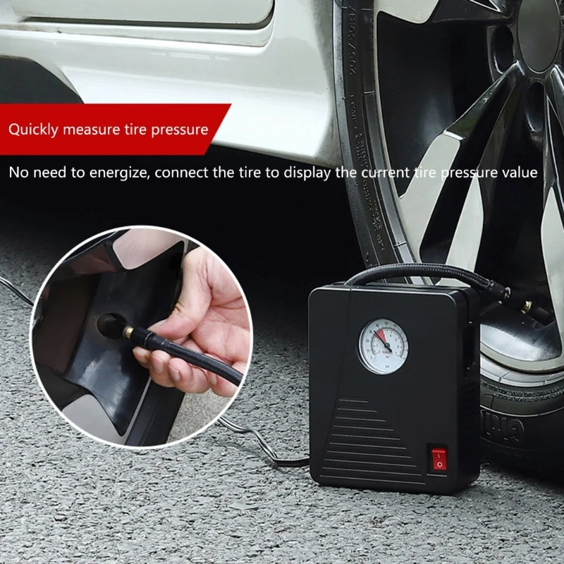 

Portable Air Compressor Electric Car Pump Automatic Motorcycle BicycleBall Tire Inflator Digital Pressure Gauge Detector