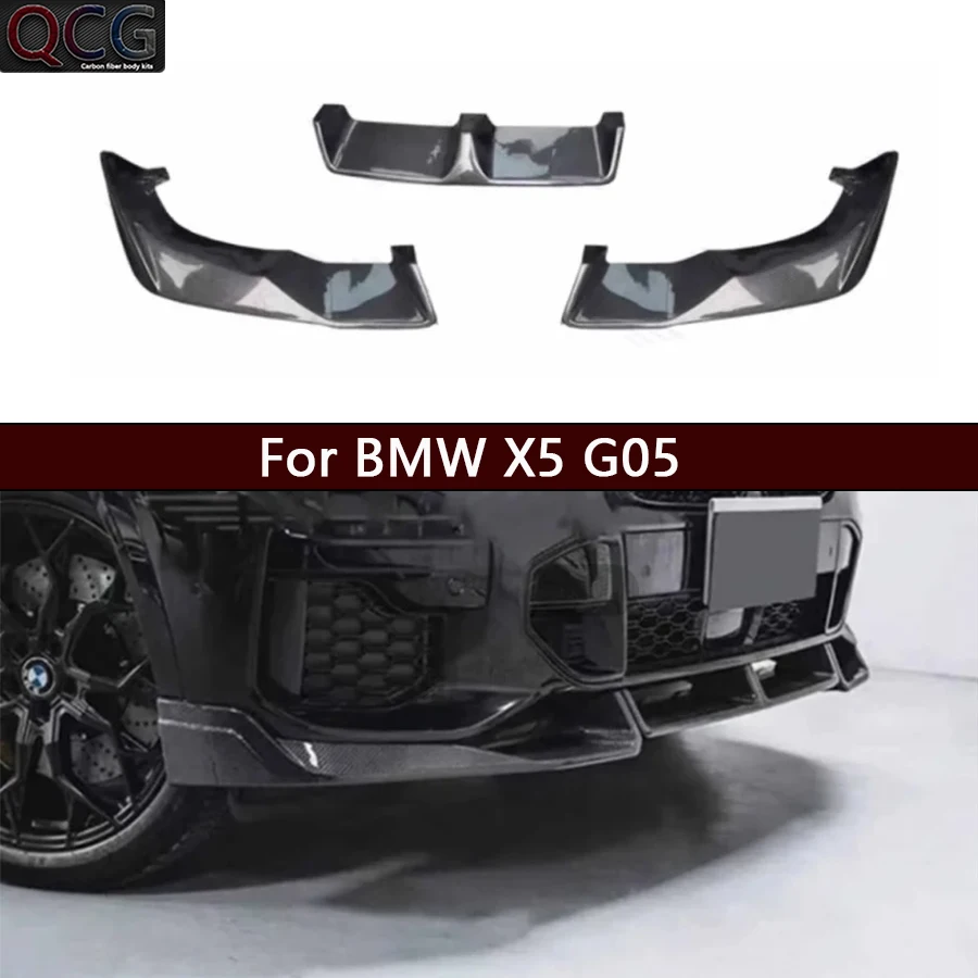 

For BMW X5 G05 Carbon Fiber Front lip Car Front Bumper Diffuser Spoiler Front Chin Spoiler L Style Car Accessories body kit